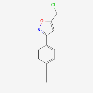 molecular formula C14H16ClNO B13853777 3-(4-Tert-butyl-phenyl)-5-chloromethyl-isoxazole 