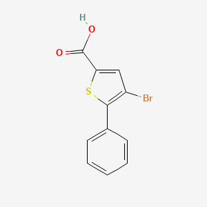 molecular formula C11H7BrO2S B13853851 4-Bromo-5-phenylthiophene-2-carboxylic acid 