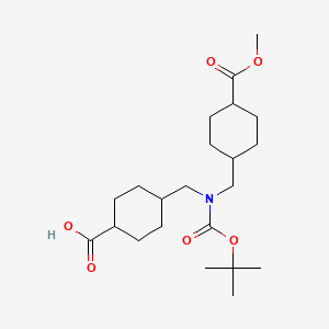 molecular formula C22H37NO6 B13853856 N-(1,1-Dimethylethoxy)carbonyl Tranexamic Acid Dimer Methyl Ester 