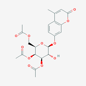 molecular formula C22H24O11 B13853870 [(2R,3S,4R,5R,6S)-3,4-diacetyloxy-5-hydroxy-6-(4-methyl-2-oxochromen-7-yl)oxyoxan-2-yl]methyl acetate 