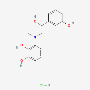 molecular formula C15H18ClNO4 B13853874 3-[[2-Hydroxy-2-(3-hydroxyphenyl)ethyl]-methylamino]benzene-1,2-diol;hydrochloride 