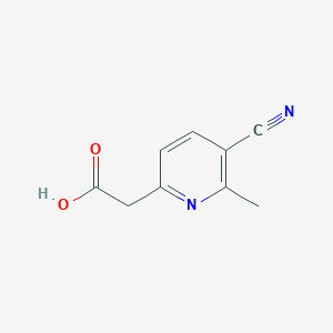 molecular formula C9H8N2O2 B13853958 2-(5-Cyano-6-methylpyridin-2-yl)acetic acid 