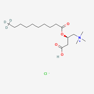 molecular formula C17H34ClNO4 B13854036 Decanoyl-10,10,10,d3-L-carnitine Chloride 