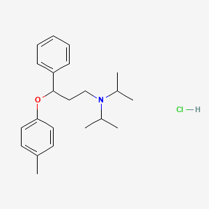 molecular formula C22H32ClNO B13854119 N,N-Bis(1-methylethyl)-gamma-(4-methylphenoxy)benzenepropanamine Hydrochloride 