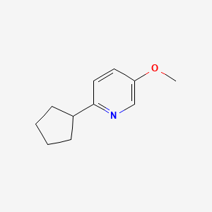 molecular formula C11H15NO B13854123 2-Cyclopentyl-5-methoxypyridine 