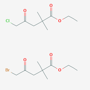 molecular formula C18H30BrClO6 B13854137 Ethyl 5-chloro-2,2-dimethyl-4-oxopentanoate 