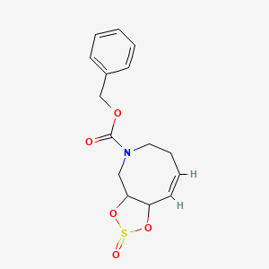 molecular formula C15H17NO5S B13854171 benzyl (8Z)-2-oxo-4,6,7,9a-tetrahydro-3aH-[1,3,2]dioxathiolo[4,5-c]azocine-5-carboxylate 