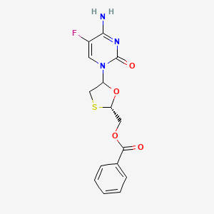 molecular formula C15H14FN3O4S B13854203 1'-rac-4'S-Emtricitabine 5'-O-Benzoyl 
