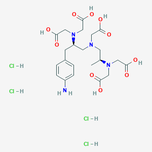 molecular formula C22H36Cl4N4O10 B138544 1-(4-Aminobenzyl)-4-methyl-dtpa CAS No. 132979-67-0
