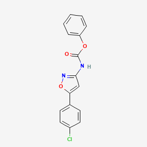 molecular formula C16H11ClN2O3 B13854400 phenyl N-[5-(4-chlorophenyl)-1,2-oxazol-3-yl]carbamate 