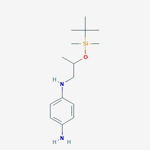 molecular formula C15H28N2OSi B13854410 4-N-[2-[tert-butyl(dimethyl)silyl]oxypropyl]benzene-1,4-diamine 