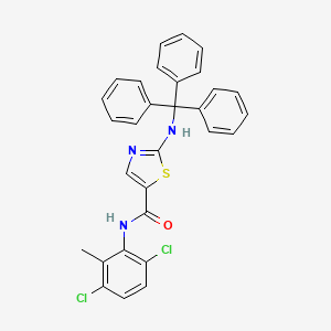 molecular formula C30H23Cl2N3OS B13854435 N-(3,6-Dichloro-2-methylphenyl)-2-(tritylamino)thiazole-5-carboxamide 