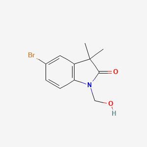 molecular formula C11H12BrNO2 B13854436 5-Bromo-1-(hydroxymethyl)-3,3-dimethylindol-2-one 