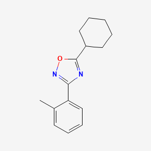 molecular formula C15H18N2O B13854448 5-Cyclohexyl-3-(2-methylphenyl)-1,2,4-oxadiazole CAS No. 364741-65-1