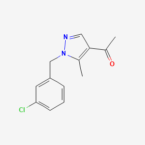 molecular formula C13H13ClN2O B13854472 1-[1-[(3-Chlorophenyl)methyl]-5-methylpyrazol-4-yl]ethanone 