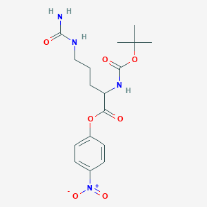 molecular formula C17H24N4O7 B13854485 (4-Nitrophenyl) 5-(carbamoylamino)-2-[(2-methylpropan-2-yl)oxycarbonylamino]pentanoate 