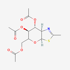 molecular formula C14H19NO7S B13854549 [(3aR,6S,7R,7aR)-6,7-diacetyloxy-2-methyl-5,6,7,7a-tetrahydro-3aH-pyrano[3,2-d][1,3]thiazol-5-yl]methyl acetate 