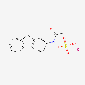 molecular formula C15H12KNO5S B13854607 N-Acetyl-N-9H-fluoren-2-yl-hydroxylamine-O-sulfonic Acid Potassium Salt 