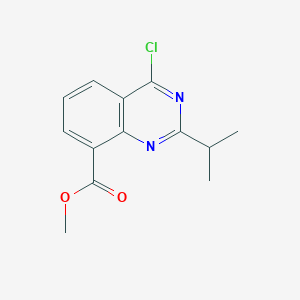 molecular formula C13H13ClN2O2 B13854616 Methyl 4-chloro-2-propan-2-ylquinazoline-8-carboxylate 