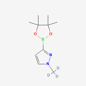 molecular formula C10H17BN2O2 B13854621 1-Methyl-3-(4,4,5,5-tetramethyl-1,3,2-dioxaborolan-2-yl)-1H-pyrazole-d3 