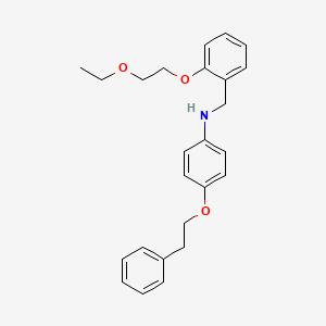 molecular formula C25H29NO3 B1385463 N-[2-(2-Ethoxyethoxy)benzyl]-4-(phenethyloxy)aniline CAS No. 1040694-28-7