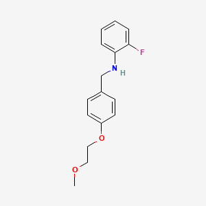molecular formula C16H18FNO2 B1385464 2-Fluoro-N-[4-(2-methoxyethoxy)benzyl]aniline CAS No. 1040686-07-4