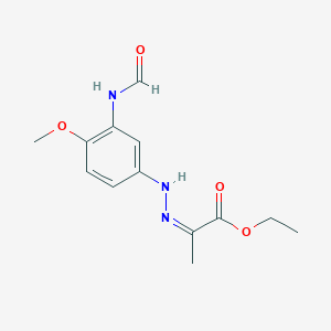 molecular formula C13H17N3O4 B13854727 Ethyl Pyruvate-3-formylamino-4-methoxyphenylhydrazone 