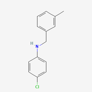 molecular formula C14H14ClN B1385474 4-CHLORO-N-(3-METHYLBENZYL)ANILINE CAS No. 356530-45-5