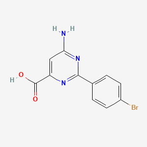 molecular formula C11H8BrN3O2 B13854748 6-Amino-2-(4-bromophenyl)pyrimidine-4-carboxylic acid 