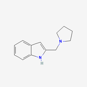 molecular formula C13H16N2 B13854763 2-(pyrrolidin-1-ylmethyl)-1H-indole 