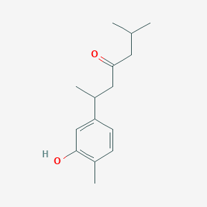 molecular formula C15H22O2 B13854775 2-(3-Hydroxy-4-methylphenyl)-6-methylheptan-4-one 