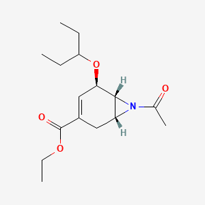 molecular formula C16H25NO4 B13854786 Ethyl (1R,5R,6R)-7-acetyl-5-(pentan-3-yloxy)-7-azabicyclo[4.1.0]hept-3-ene-3-carboxylate 