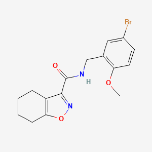 molecular formula C16H17BrN2O3 B13854812 N-[(5-bromo-2-methoxyphenyl)methyl]-4,5,6,7-tetrahydro-1,2-benzoxazole-3-carboxamide 