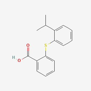 molecular formula C16H16O2S B13854867 2-(2-Propan-2-ylphenyl)sulfanylbenzoic acid 