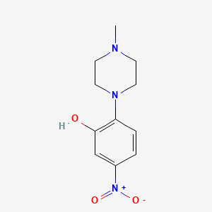 molecular formula C11H15N3O3 B13854887 2-(4-Methylpiperazin-1-yl)-5-nitrophenol 