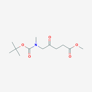 molecular formula C12H21NO5 B13854901 Methyl 5-[methyl-[(2-methylpropan-2-yl)oxycarbonyl]amino]-4-oxopentanoate 