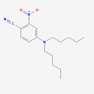 molecular formula C17H25N3O2 B13854907 Benzonitrile, 4-(dipentylamino)-2-nitro- CAS No. 821776-81-2