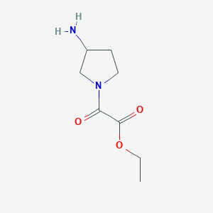 molecular formula C8H14N2O3 B13854922 Ethyl 2-(3-aminopyrrolidin-1-yl)-2-oxoacetate 