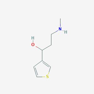 molecular formula C8H13NOS B13854931 3-(Methylamino)-1-(thiophen-3-yl)propane-1-ol 