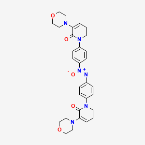 molecular formula C30H34N6O5 B13854934 Bis(3-morpholino-5,6-dihydropyridine)diazene Apixaban Oxide 