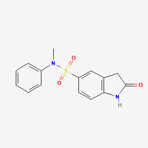molecular formula C15H14N2O3S B13854948 N-methyl-2-oxo-N-phenyl-1,3-dihydroindole-5-sulfonamide 