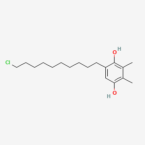 molecular formula C18H29ClO2 B13854961 5-(10-Chlorodecyl)-2,3-dimethylbenzene-1,4-diol 