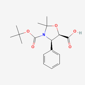molecular formula C17H23NO5 B13854970 (4R,5R)-2,2-dimethyl-3-[(2-methylpropan-2-yl)oxycarbonyl]-4-phenyl-1,3-oxazolidine-5-carboxylic acid 