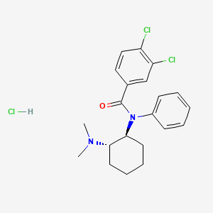 molecular formula C21H25Cl3N2O B13854974 3,4-dichloro-N-[(1S,2S)-2-(dimethylamino)cyclohexyl]-N-phenylbenzamide;hydrochloride CAS No. 2741884-03-5