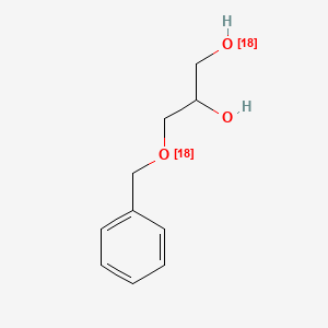 molecular formula C10H14O3 B13855211 1-Benzylglycerol-1,3-18O2 