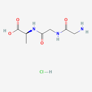 molecular formula C7H14ClN3O4 B13855238 N-(N-glycylglycyl)-L-Alanine monohydrochloride 