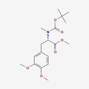 molecular formula C18H27NO6 B13855279 N-[(1,1-Dimethylethoxy)carbonyl]-3-methoxy-N-(methoxymethyl)-O-methyl-L-Tyrosine Methyl Ester 