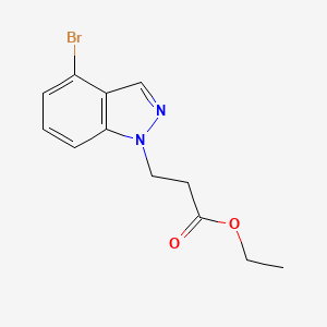 molecular formula C12H13BrN2O2 B13855291 Ethyl 3-(4-bromo-1H-indazol-1-yl)propanoate 