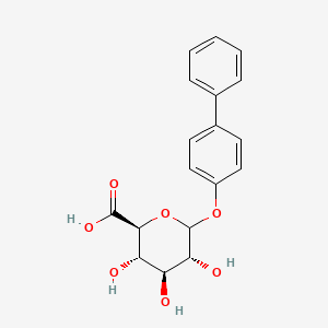 molecular formula C18H18O7 B13855313 4-Biphenylyl Glucuronide 