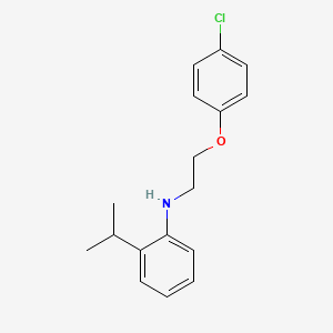 molecular formula C17H20ClNO B1385535 N-[2-(4-Chlorophenoxy)ethyl]-2-isopropylaniline CAS No. 1040681-57-9
